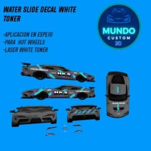 Decals "KSH PERFORMANCE" en Tinta Blanca: La Firma Técnica para tu Toyota Supra MK5 Hot Wheels