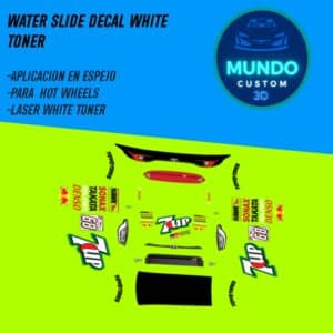 Decals "RALLY MASTER" en Tinta Blanca: Domina el Asfalto con tu Toyota Yaris GR Hot Wheels