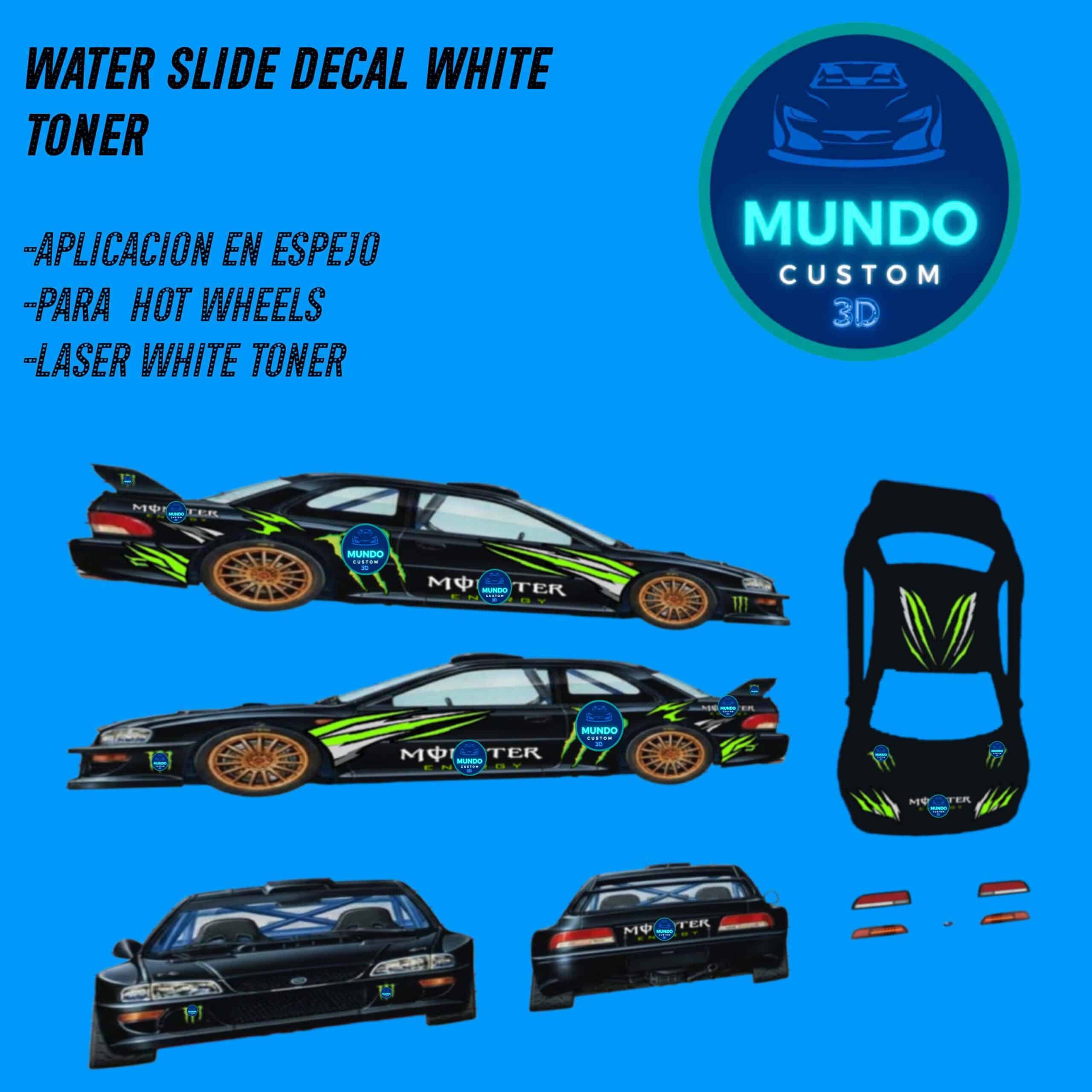 Decals "ENERGY DRINK" en Tinta Blanca: El Estilo Rally Extremo para tu Subaru Impreza 22B