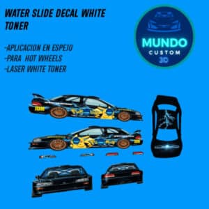 Decals "PIKA-STORM" en Tinta Blanca: El Estilo Eléctrico para tu Subaru Impreza 22B Hot Wheels