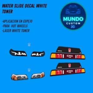 Decals "CRX-88 LEGACY" en Tinta Blanca: La Mirada Auténtica para tu Honda CRX 88 Hot Wheels