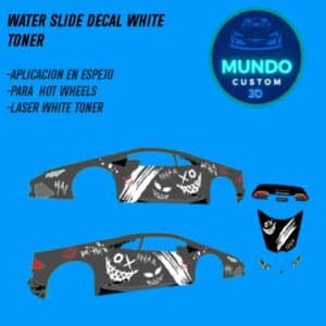 Decals "SUNRISE-GLOW" en Tinta Blanca: La Mirada Radiante para tu Lamborghini Huracán Hot Wheels