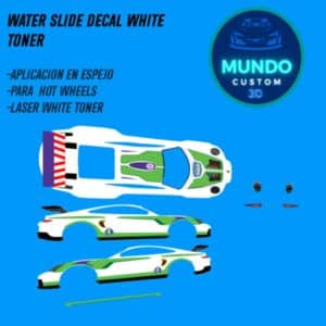 Decals "BUZZ-GT3" en Tinta Blanca: La Aerodinámica de Competición para tu Porsche 911 GT3 RS Hot Wheels