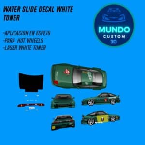 ¡Nostalgia Pro Street! Decals "NFS Pro" con Tinta Blanca Real: Nissan 180SX (Hot Wheels 1:64)