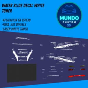 ¡Dominio Street Racing! Decals "Rotora Fast" con Tinta Blanca Real: Nissan 180SX/S15 (Hot Wheels 1:64)