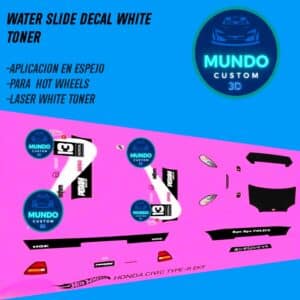 Decals "JUST-STREET" en Tinta Blanca: La Estética Minimalista para tu Honda Civic EK Hot Wheels