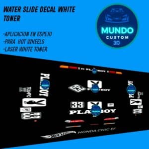 Decals "PLAY-HARD" en Tinta Blanca: La Estética 'Street' Definitiva para tu Honda Civic EF Hot Wheels