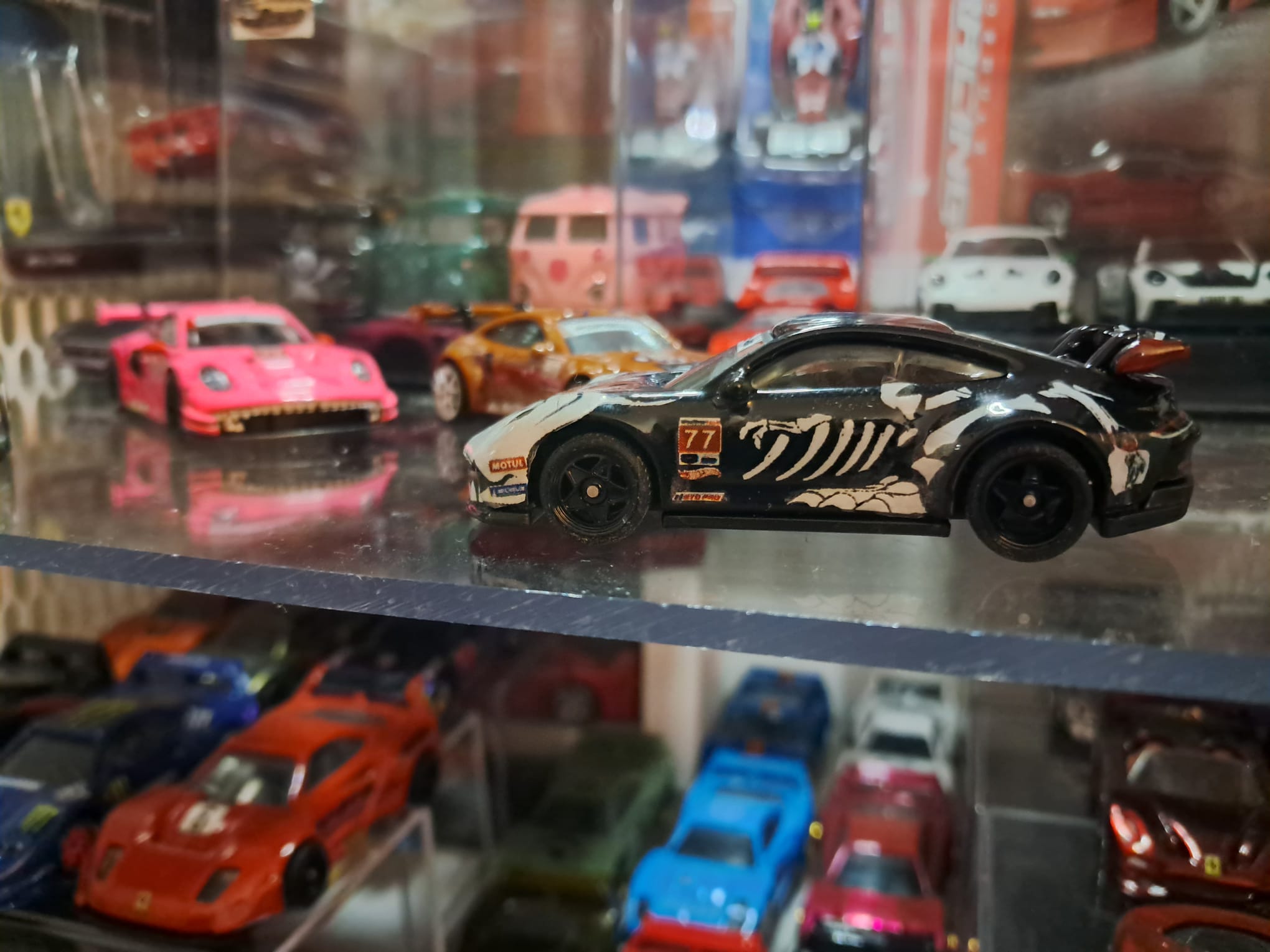 Decals Skeleton Tinta Blanca para Porsche 911 GT3 Hot Wheels (Escala 1:64) - Imagen 2