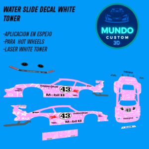 Decals Hooni Tinta Blanca para Porsche 930 RWB Hot Wheels (Escala 1:64)