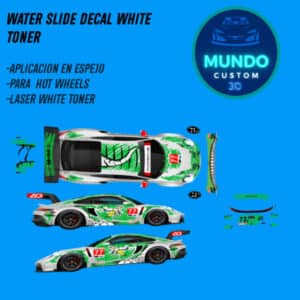 Decals Sketchy Tinta Blanca para Porsche 911 (992) GT3 Hot Wheels (Escala 1:64)