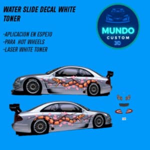 Decals Most Wanted Tinta Blanca para Mercedes CLK Hot Wheels (Escala 1:64)