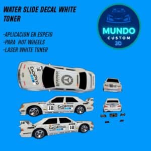 Decals DTM Tinta Blanca para Mercedes E500 Hot Wheels (Escala 1:64)