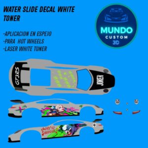 Decals Joke Tinta Blanca para Porsche 911 GT3 RS Hot Wheels (Escala 1:64)