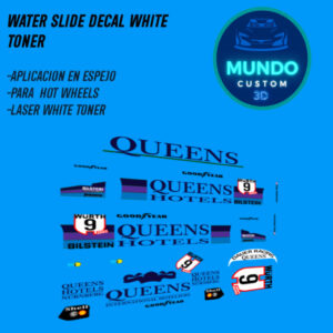 Decals Chip Tinta Blanca para Porsche 962 Hot Wheels (Escala 1:64)