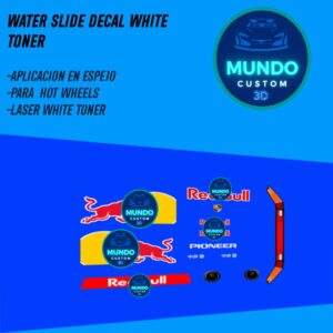 Decals Energy Drink Tinta Blanca para Porsche Carrera 96 Hot Wheels (Escala 1:64)