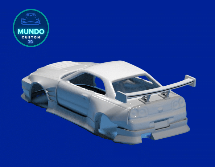 Bodykit JDM Plug & Play para Nissan Skyline GT-R R34 Hot Wheels (Escala 1:64) - Imagen 2