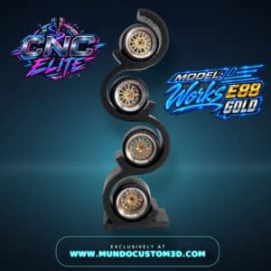 Llantas Custom E88 Gold 1:64 – Serie CNC Elite | Máximo Realismo