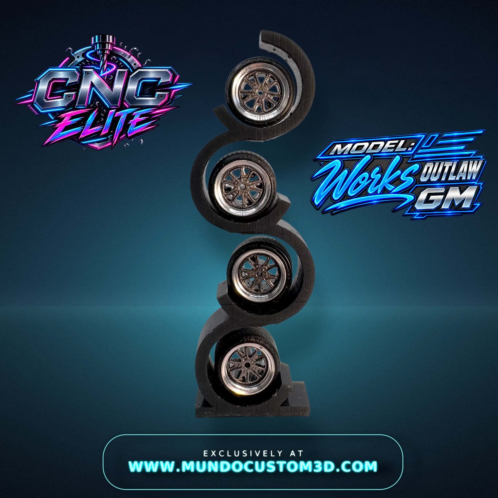 Llantas Custom Outlaw GM 1:64 – Serie CNC Elite | Máximo Realismo