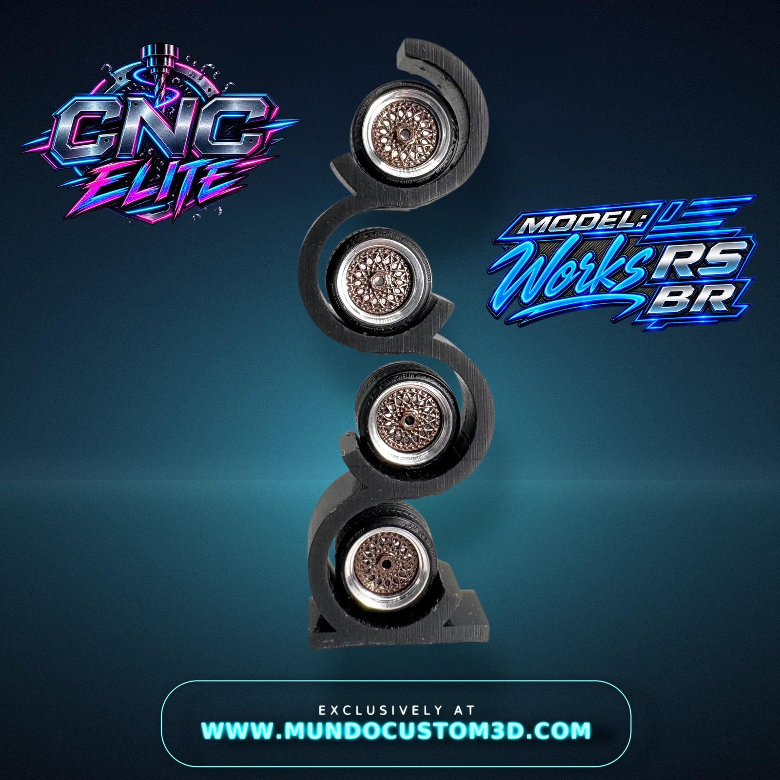Llantas Custom RS BR 1:64 – Serie CNC Elite | Máximo Realismo