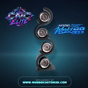Llantas Custom Works BR 1:64 – Serie CNC Elite | Máximo Realismo