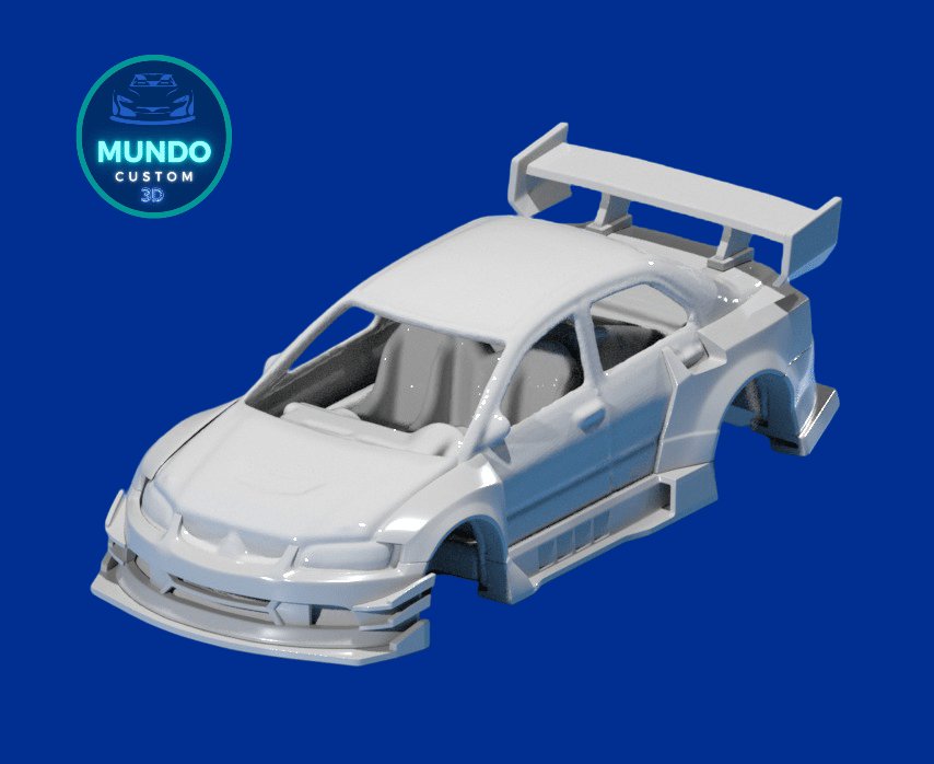 Bodykit Fatboy Plug & Play para Mitsubishi Lancer Evo 9 Hot Wheels (Escala 1:64) - Imagen 3
