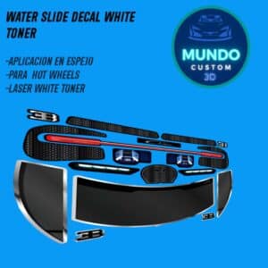 Decals Detailing Tinta Blanca para Bugatti Chiron Hot Wheels (Escala 1:64)