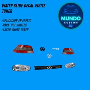 Decals Faros Tinta Blanca para Volkswagen Golf MK4 R32 Hot Wheels (Escala 1:64)