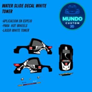 Kit de Decal Skeleton con Tinta Blanca para Porsche Tooned Hot Wheels 1:64