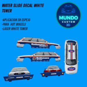 Set de Decals ROMAN Tinta Blanca Audi RS2 Avant 1:64 – Calcas Custom para Hot Wheels
