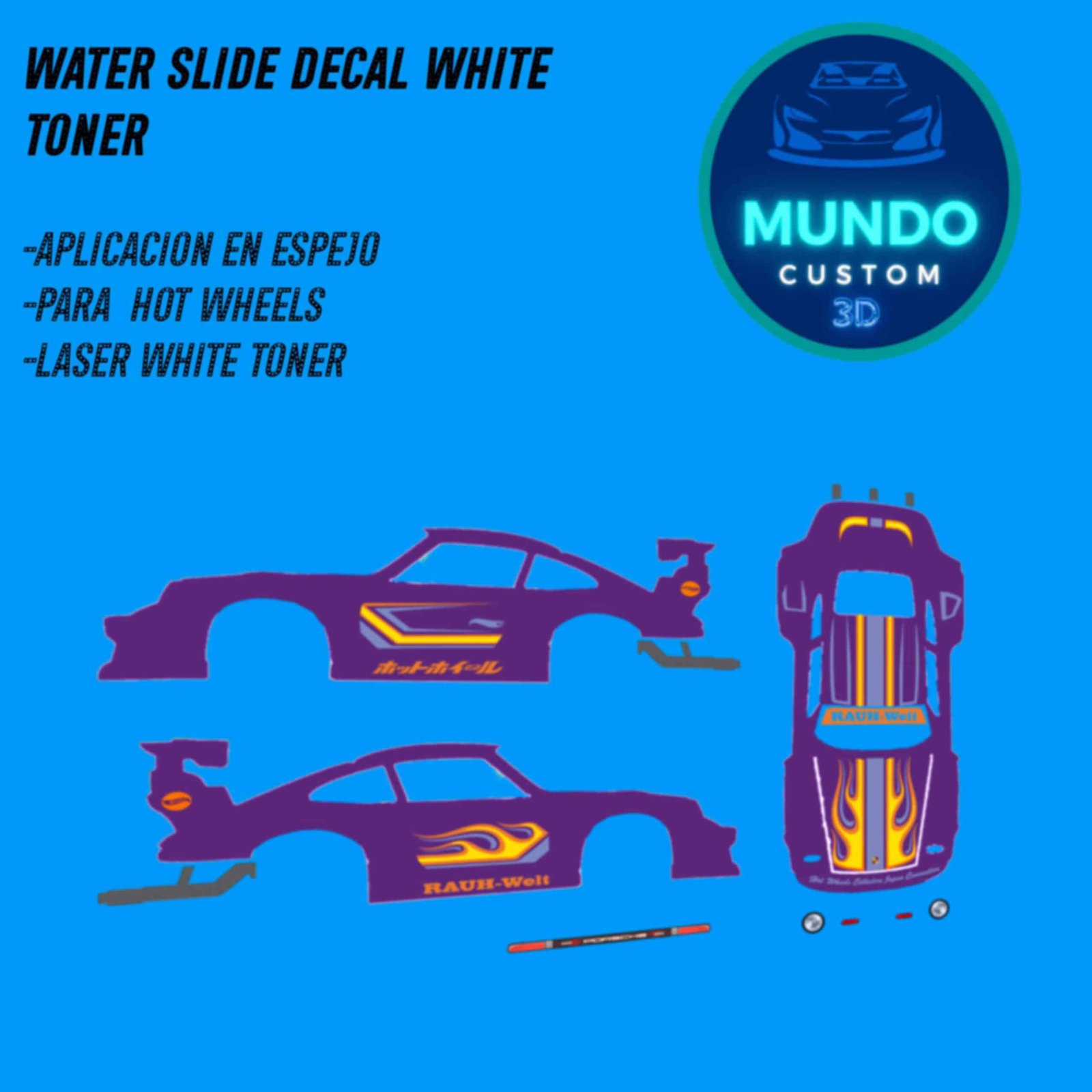 Kit de Decals Exclusivo Porsche 930 RWB Hot Wheels – Edición Especial Convención Japón 2027