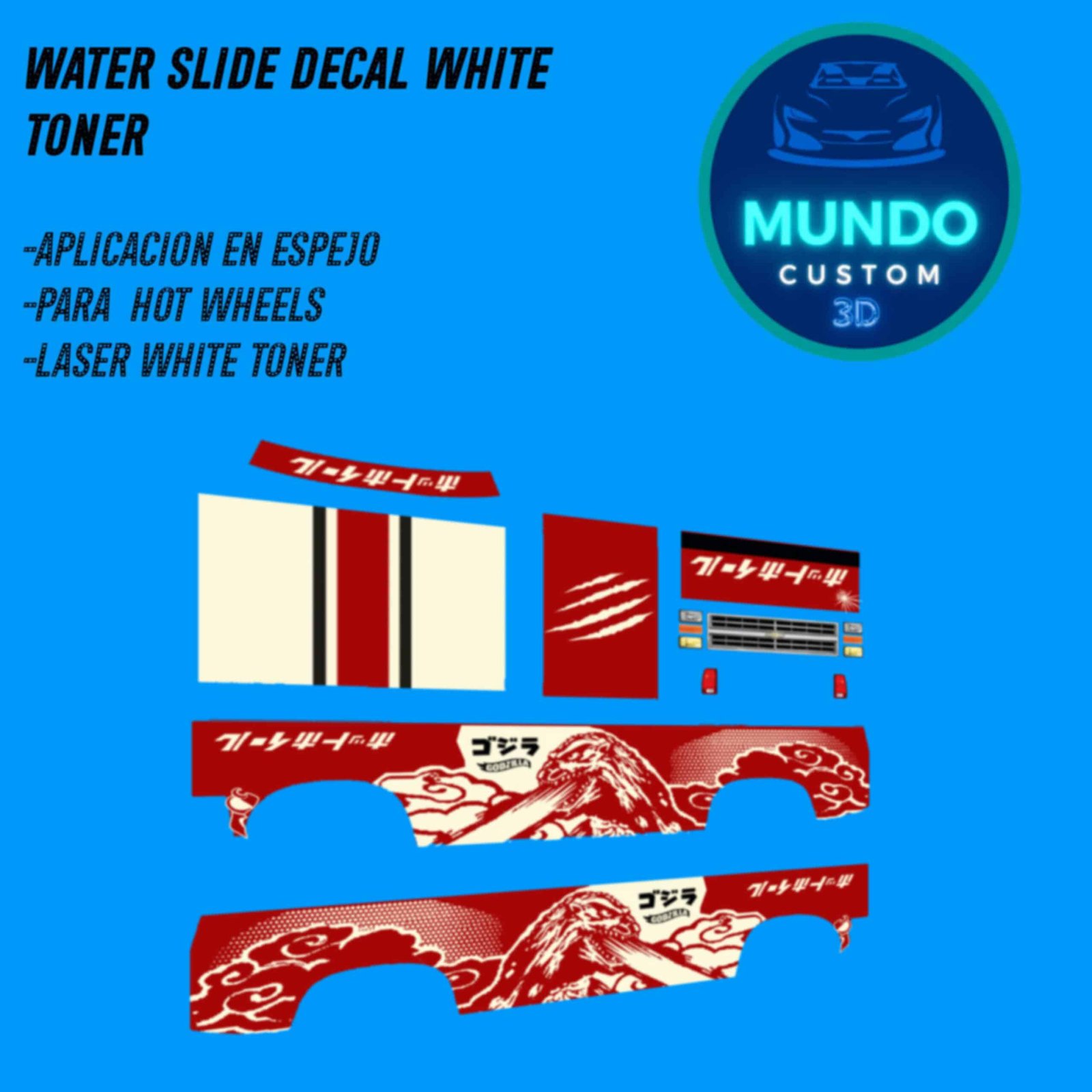 Water Slide Decal Chevrolet Silverado '83 Hot Wheels – Edición "GOOD CILA"