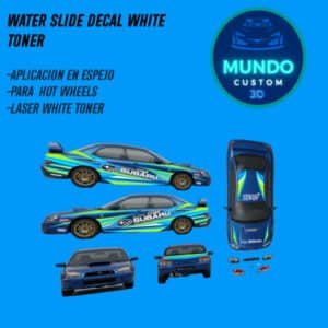 Decals Racing Tinta Blanca para Subaru Impreza WRX 2004 HOT WHEELS (Escala 1:64)