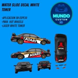 Decals Edición "1972" en Tinta Blanca para Subaru Impreza WRX 2004 | Custom Hot Wheels 1:64