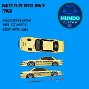 Decals Fast Tokyo Tinta Blanca para Nissan Silvia S13 Hot Wheels (Escala 1:64)
