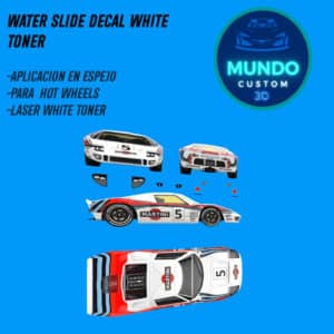 Decals Martínez WHITE Tinta Blanca para Ford GT40 Mk2 Hot Wheels (Escala 1:64)