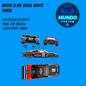 Decals Martínez BLACK Tinta Blanca para Ford GT40 Mk2 Hot Wheels (Escala 1:64)