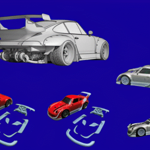 Bodykit RWB Rotana para Porsche 993 GT2 Hot Wheels (Escala 1:64)
