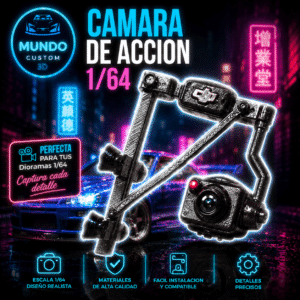 Cámara de Acción Escala 1/64 para Dioramas y Coches Custom | MundoCustom3D