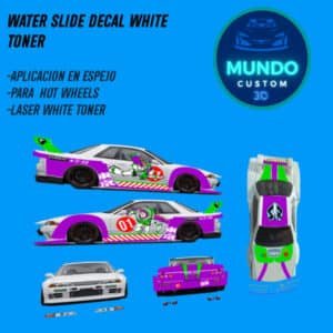 Decal Buzz Tinta Blanca para Nissan Skyline R32 LBWK Hot Wheels (Escala 1:64)