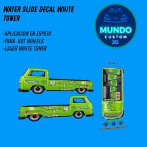 Decals Volkswagen T2 Hot Wheels – Edición Rexy Tinta Blanca