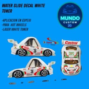 ¡Haz que tu Toyota Supra Tooned Brille con las Exclusivas Decals Castro en Tinta Blanca! (Hot Wheels 1:64)