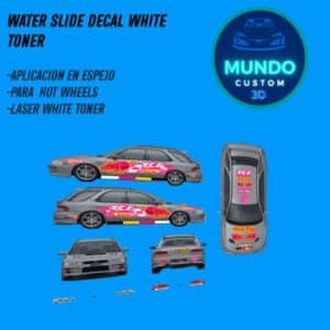 Kit de Decal Pink Pig Tinta Blanca para Subaru Impreza Wagon Hot Wheels | Custom Diecast 1/64