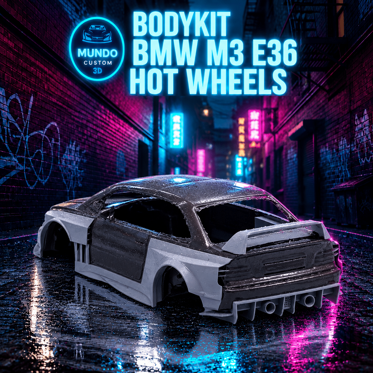 Bodykit LTO Style en Resina – BMW M3 E36 Hot Wheels (Escala 1:64) - Imagen 2