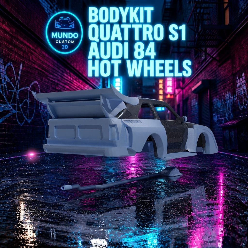 Bodykit Audi Sport Quattro S1 en Resina – Hot Wheels '84 Audi Sport Quattro (Escala 1:64) - Imagen 2