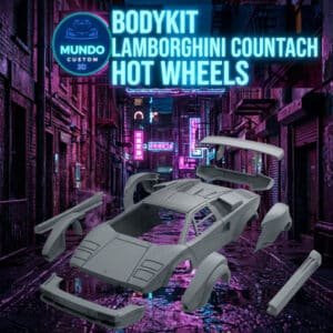 Kit de Carrocería (Bodykit) en Resina Lamborghini Countach Hot Wheels 1:64 | Plug & Play