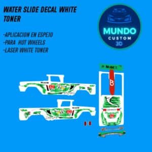 Set de Calcas al Agua Decal Chevrolet Custom '62 – Estilo Sketchy en Tinta Blanca